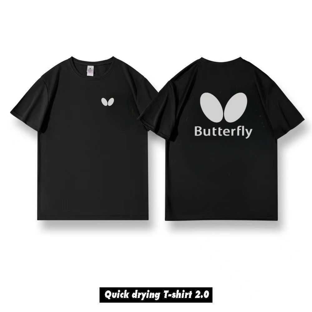 

Fashion Butterfly Table Tennis Printing Summer New Sports Men s Cotton Printing Heavy Large Size Short Sleeve Top T-Shirt 2XL