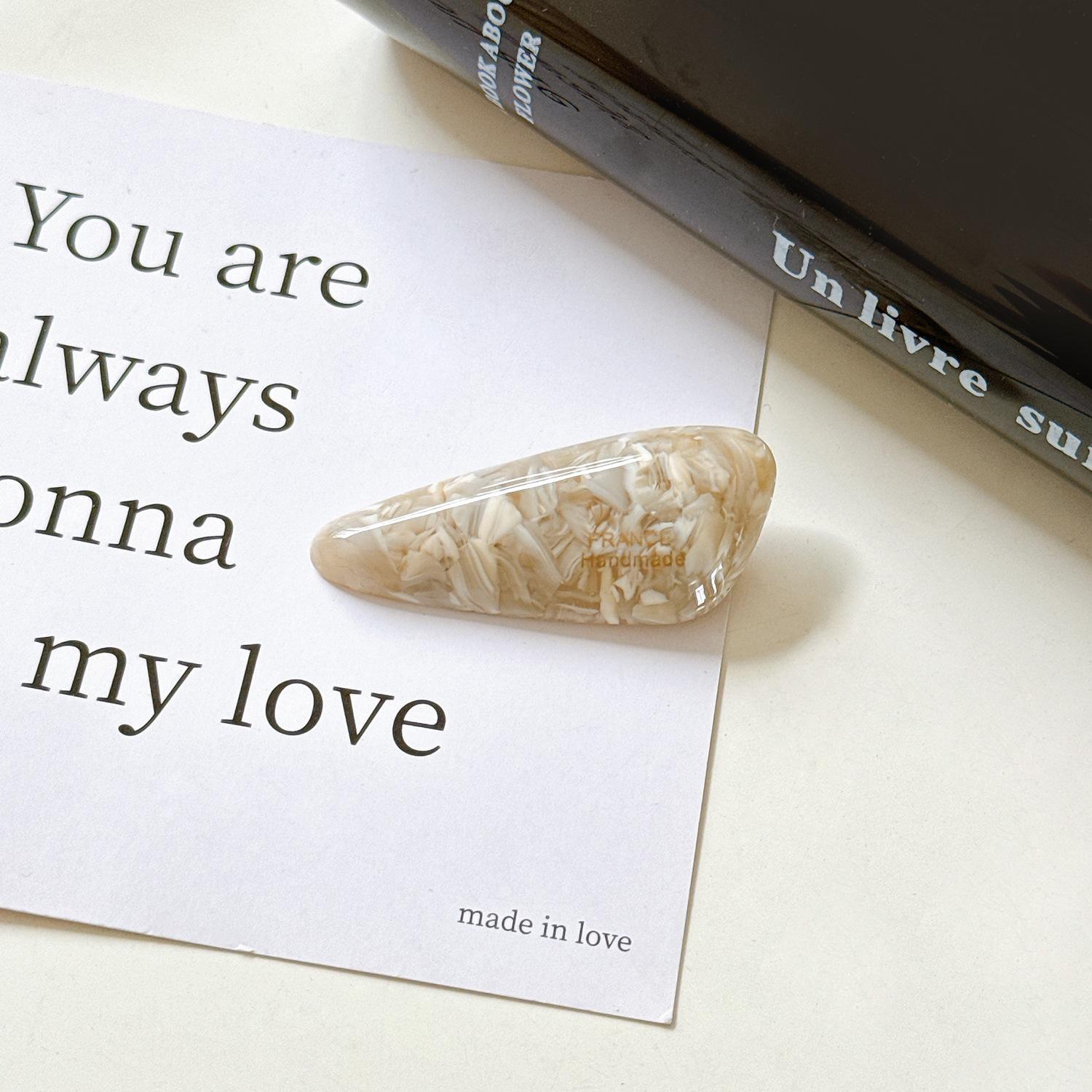 

Fashionable Acetate Hair Pins In Marble And Caramel Shades For Trendy Womens Hairstyles Marble Gray Small