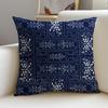 B-Blue Calico Cushion Cover Cushion Cover Pillowcase, Anti-Mite Invisible Zipper, Linen Sofa Cushion
