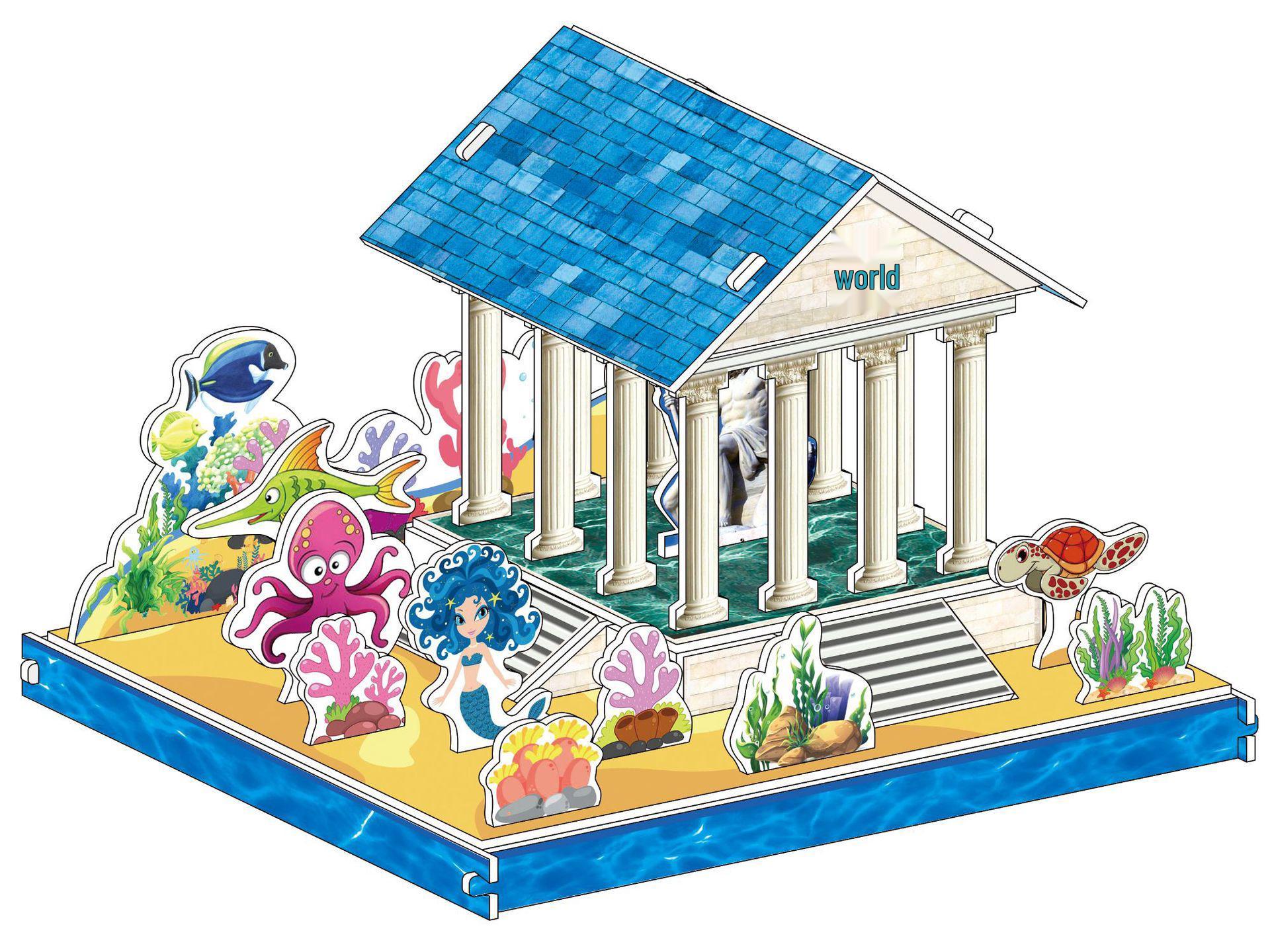 3D Stereoscopic DIY Children s Puzzle Model - Colored Handmade School Gift with Quality Assurance