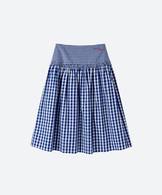Moon Sun M.C Gingham Check Ruffle Full Skirt / Blue