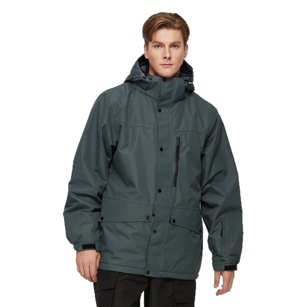 Kapuzen-Skijacken für Herren und Damen Outdoor Winter Warm Snowboardjacke Wasserdicht Winddicht Skijacke Unisex Atmungsaktiv Isoliert Schneemantel