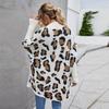 New Spring Women's Oversized Knit Cardigan Coat Leopard Print Sweater