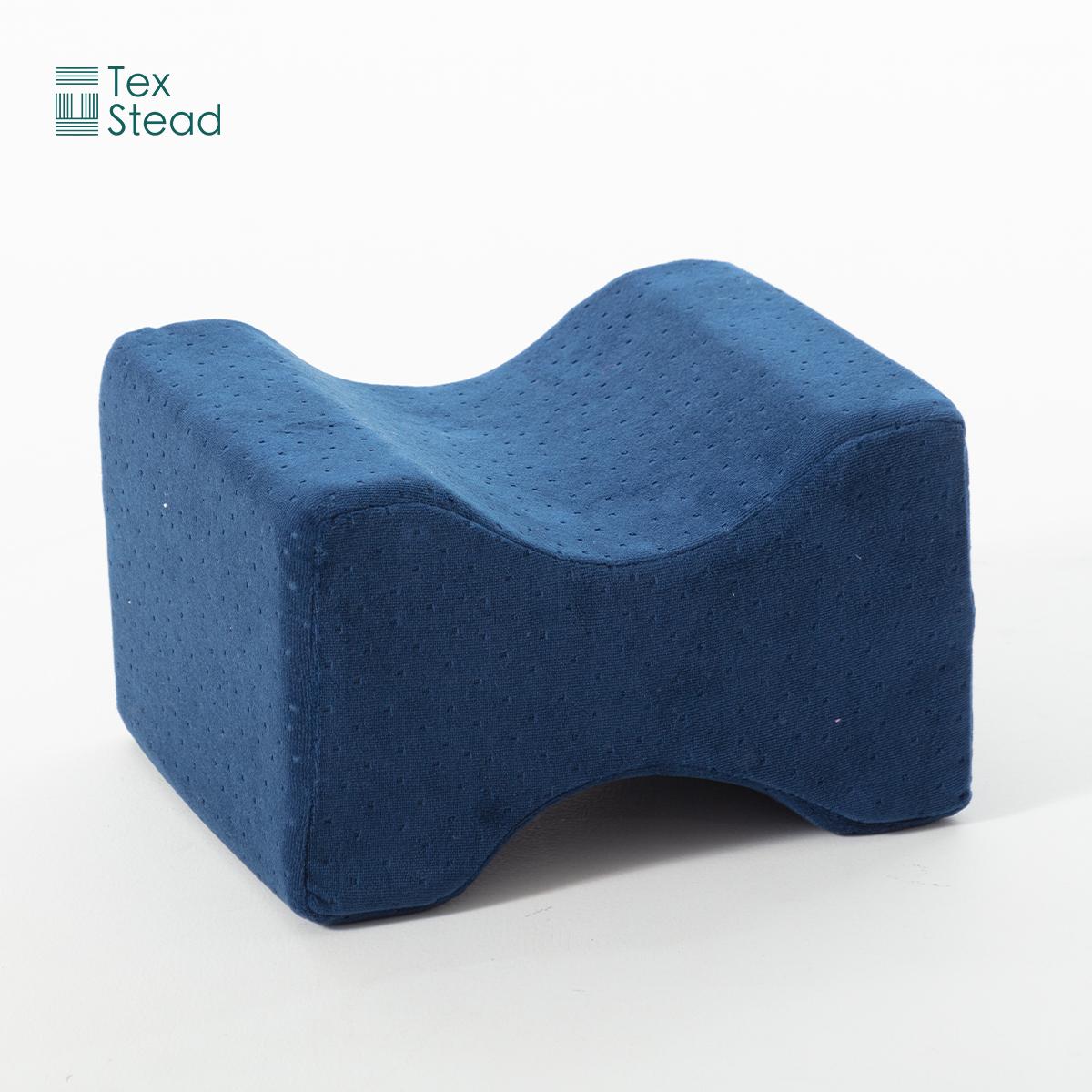 Подушка для колена из пены с эффектом памяти Подушка для колена для спящих на боку Подушки для ног для улучшения кровообращения во время сна Подъем для выравнивания позвоночника синий 7209₽