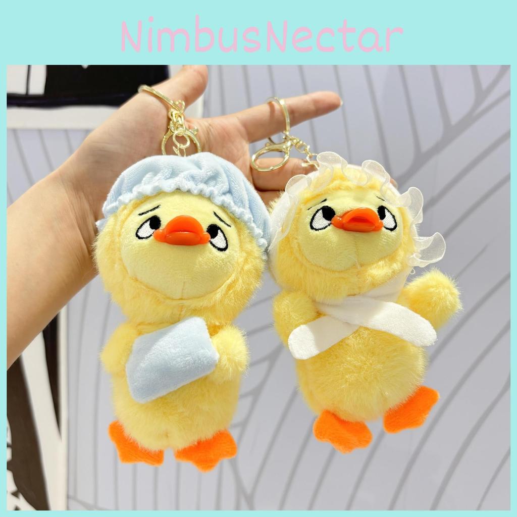 Adorable Duck Plush Keychain Soft Toy Cute Cartoon Duckling Bag Charm 15cm