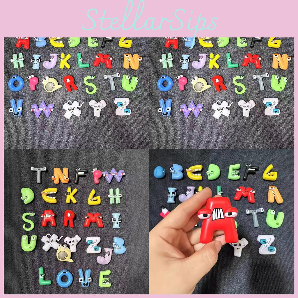 Fun And Colorful 26 Letter Alphabet Cartoon Figurine Toys For Kids Educational Gift