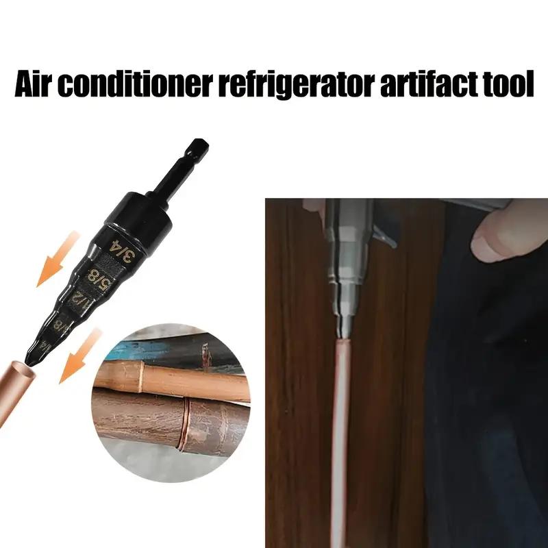 Tube Expander 5 In 1 Copper Tube Expander Air Conditioner Copper Pipe Swaging Tools Hex Shank Electric Drill Bit Flaring Tools