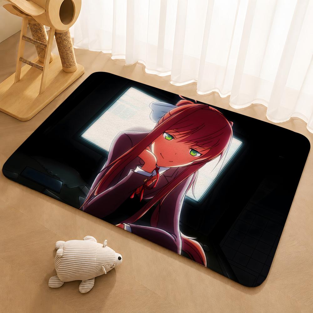 Doki D-Doki Literatuare Club Game Floor Mat Floor Mat Soft Flannel Non-Slip Door Rug for Living Room
