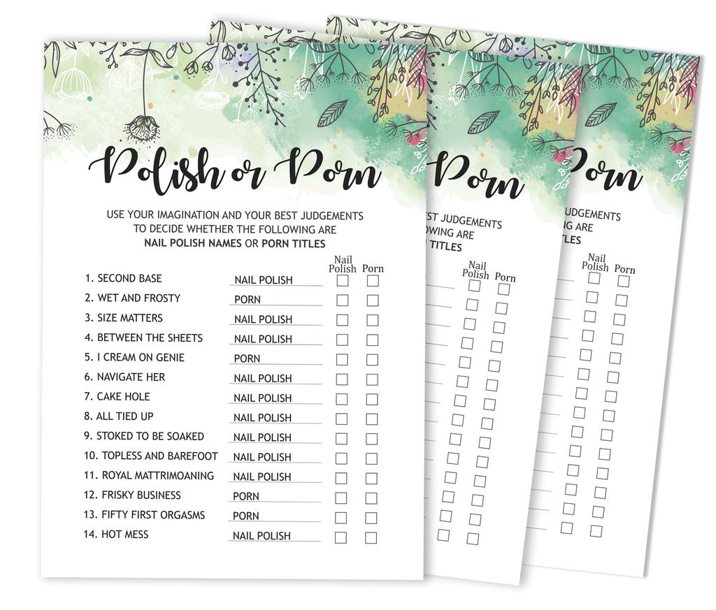 Inkdotpot Bridal Wedding Shower Bachelorette Party Bulk Blank Square Fill In Gift Ideas 50A  Greenery