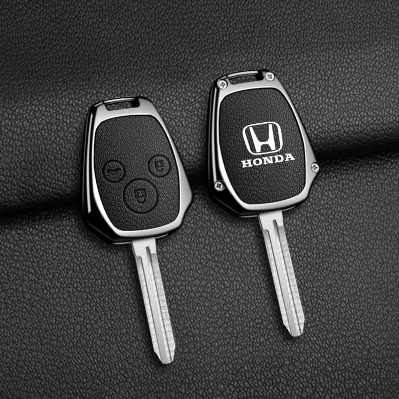 DNPVT1 Zinc Alloy Leather Car Remote Key Case Cover For HONDA Accord CRV Pilot Civic 2003 2007 2008 2009 2010 2011 2012 2013 Accessory
