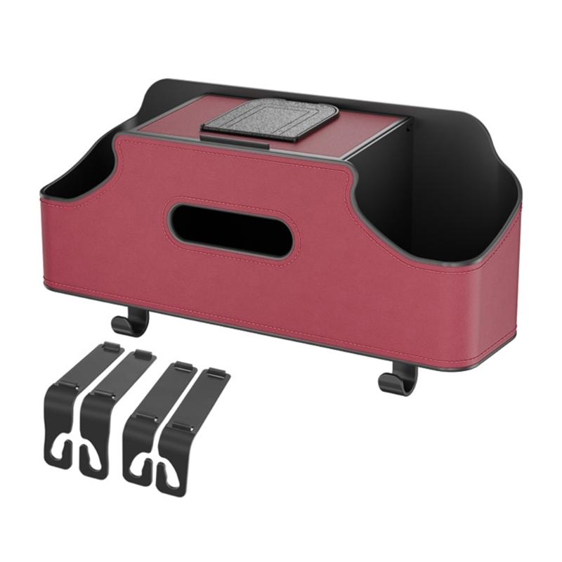 Leder Auto Sitzlehne Organizer Aufbewahrungsbox Einfache Montage Ohne Werkzeug Stark Wasserdicht Mehrere Fächer für Reise
