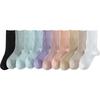 Female Summer Thin Leisure Pure Color Moon Son Boneless In The Tube Pile Pile Cotton Socks