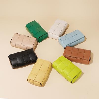 [] 2025 New Cowhide Women's Bag Woven Small Bag Multi-back Fashion Candy-colored Messenger Bag