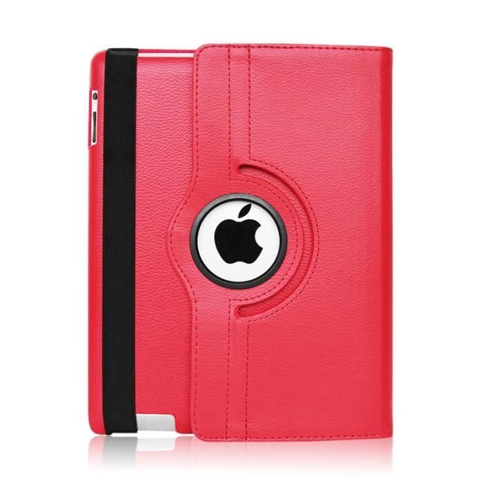 Case - Phonillico - iPad Air 1/2 - Red - Rigid 360 Multi-positions - Elastic