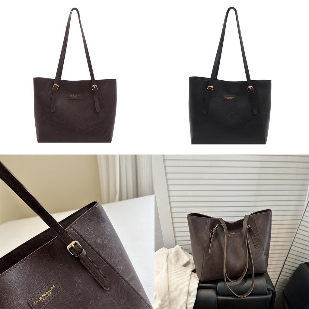 Pu Large Capacity Tote Bag For Women With Letter Print For Daily Use