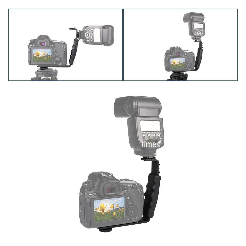 

L-образный кронштейн для цифровой видеокамеры со вспышкой, креплением для микрофона, ручным зажимом, заполняющим светом софтбокса и S-образным горячим башмаком.