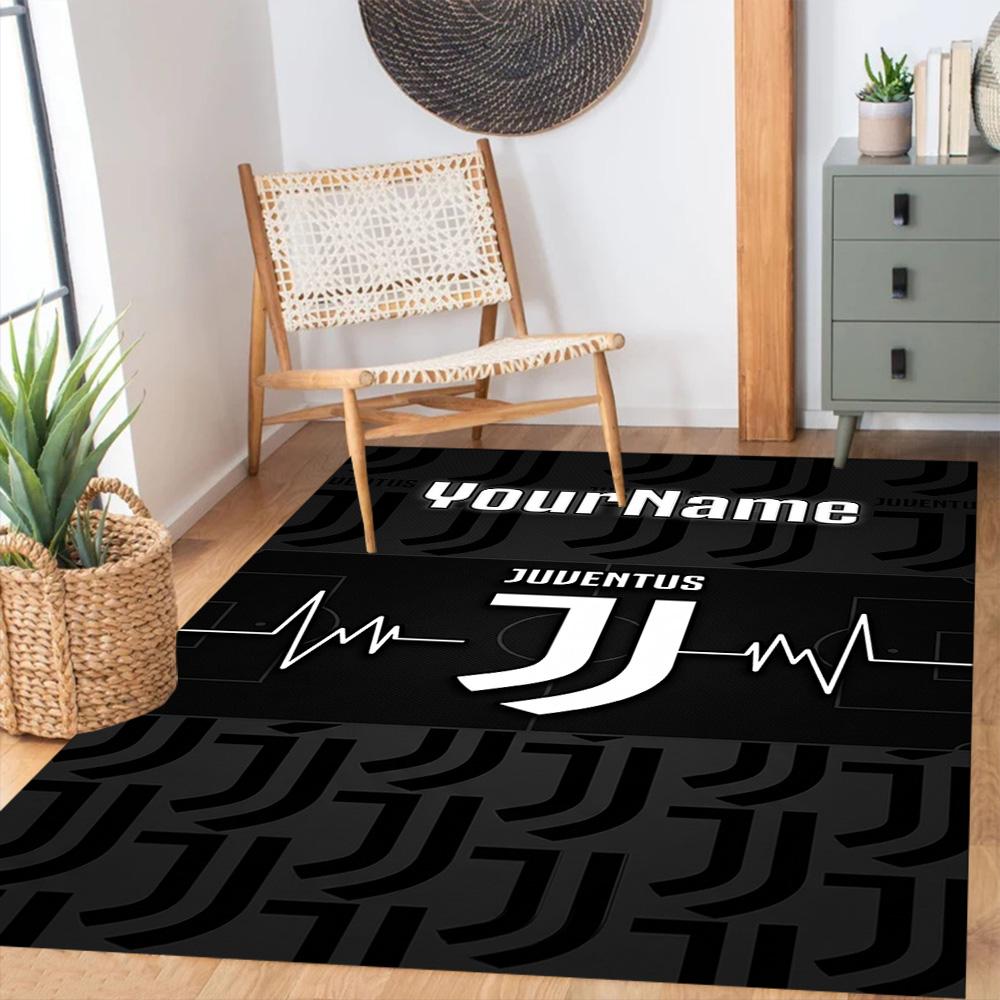 Juventus Personalized Name Floor Mat Perfect for Kitchen Playrooms Study room Dining Room Antislip Carpet Anime Office Decor