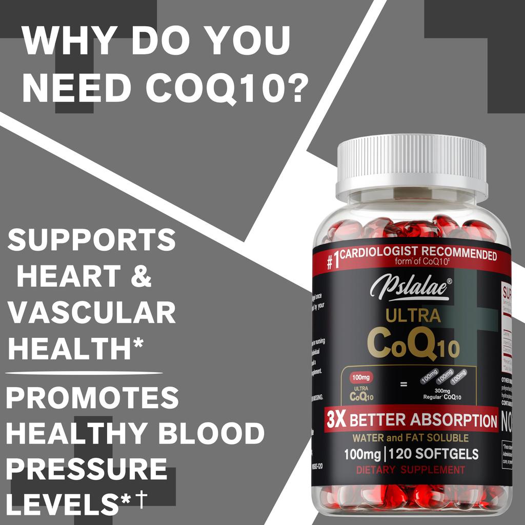 High content 100mg Coenzyme Q10, adult health and nutrition capsules, all-natural