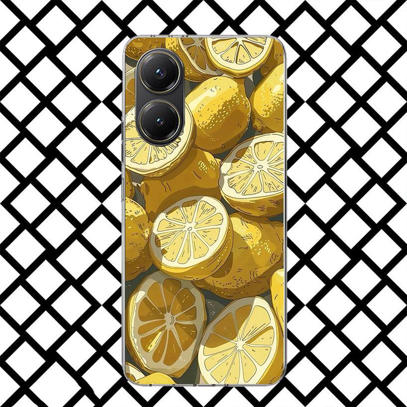 Summer Fruits Lemon Phone Case for Xiaomi Poco F7 Ultra X7 X6 X5 Pro X4 Gt M8 M7 Redmi 15 15C 13 13C 12 12C Soft Cover Fundas Po