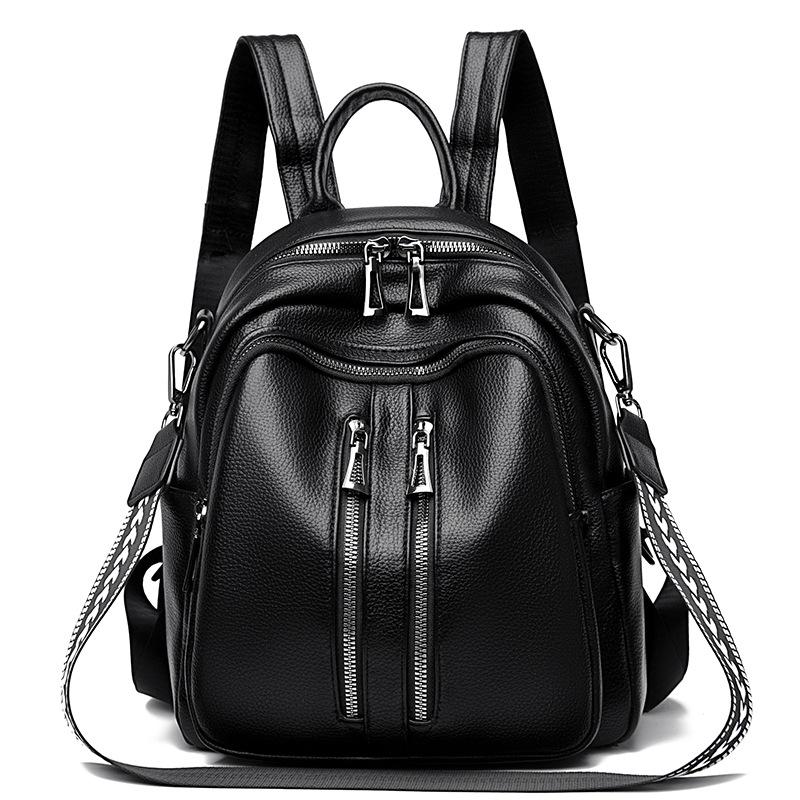 High-end Ladies' Backpack, Fashionable Soft Leather Women's Bag, Travel Backpack, Large-capacity Student Schoolbag