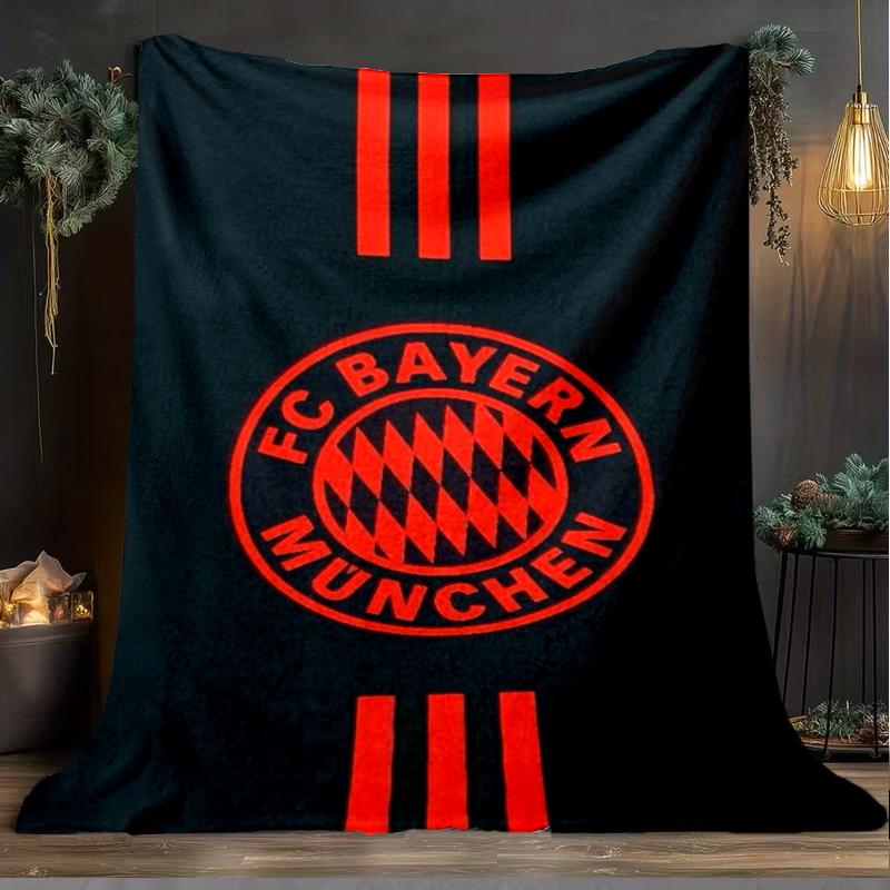 1PC FC Bayern München Printed Soft Flannel Blanket Throw for Adult Bedroom Living Room Sofa Camping Travel Fan Gifts Christmas Gifts