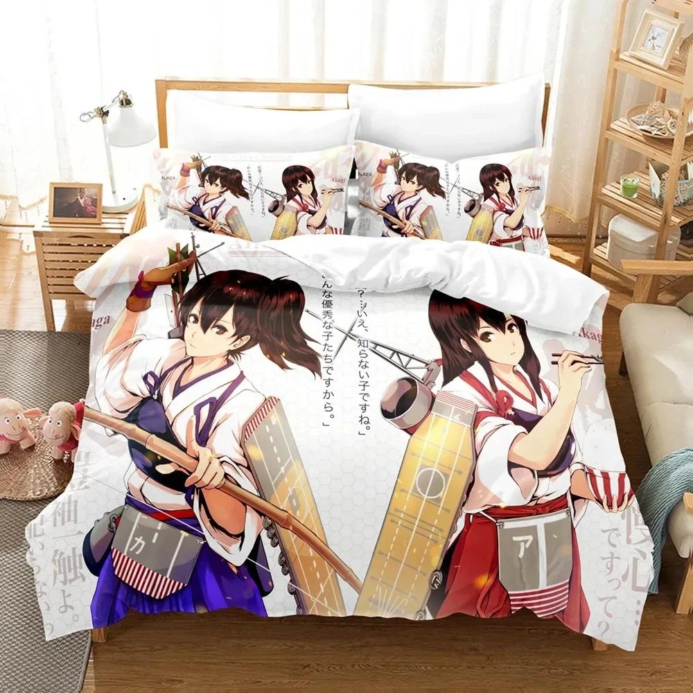 3d Game Kantai Collection Bedding Set Single Twin Print With Pillowcase Bed Duvet Cover Soft Single Double Queen Super King Size