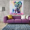 Stilvolles und zeitloses Elefanten-Ölgemälde auf Leinwand für Wandkunst