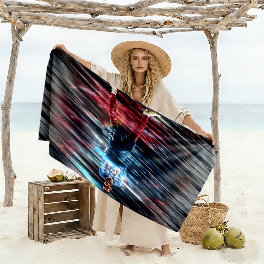 Ronaldo's Legacy Soccer Beach Towel High Absorbency & Quick-Dry Comfortable Lightweight