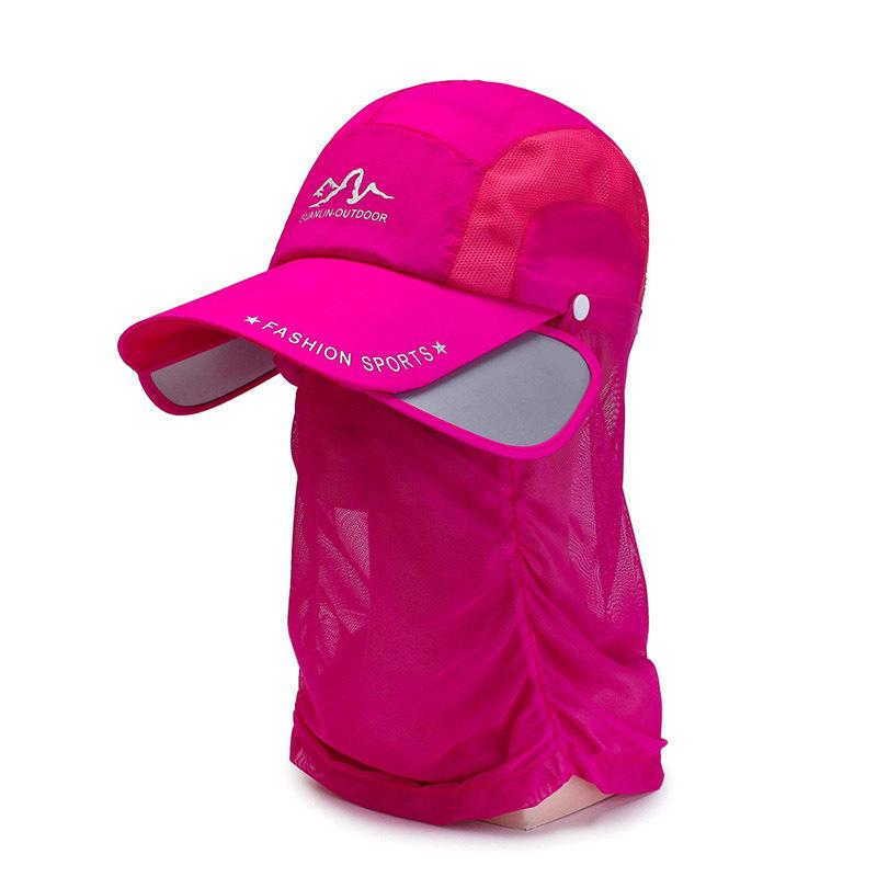 Detachable Neck Protector Sunscreen Baseball Cap with Telescopic Brim for Men & Women