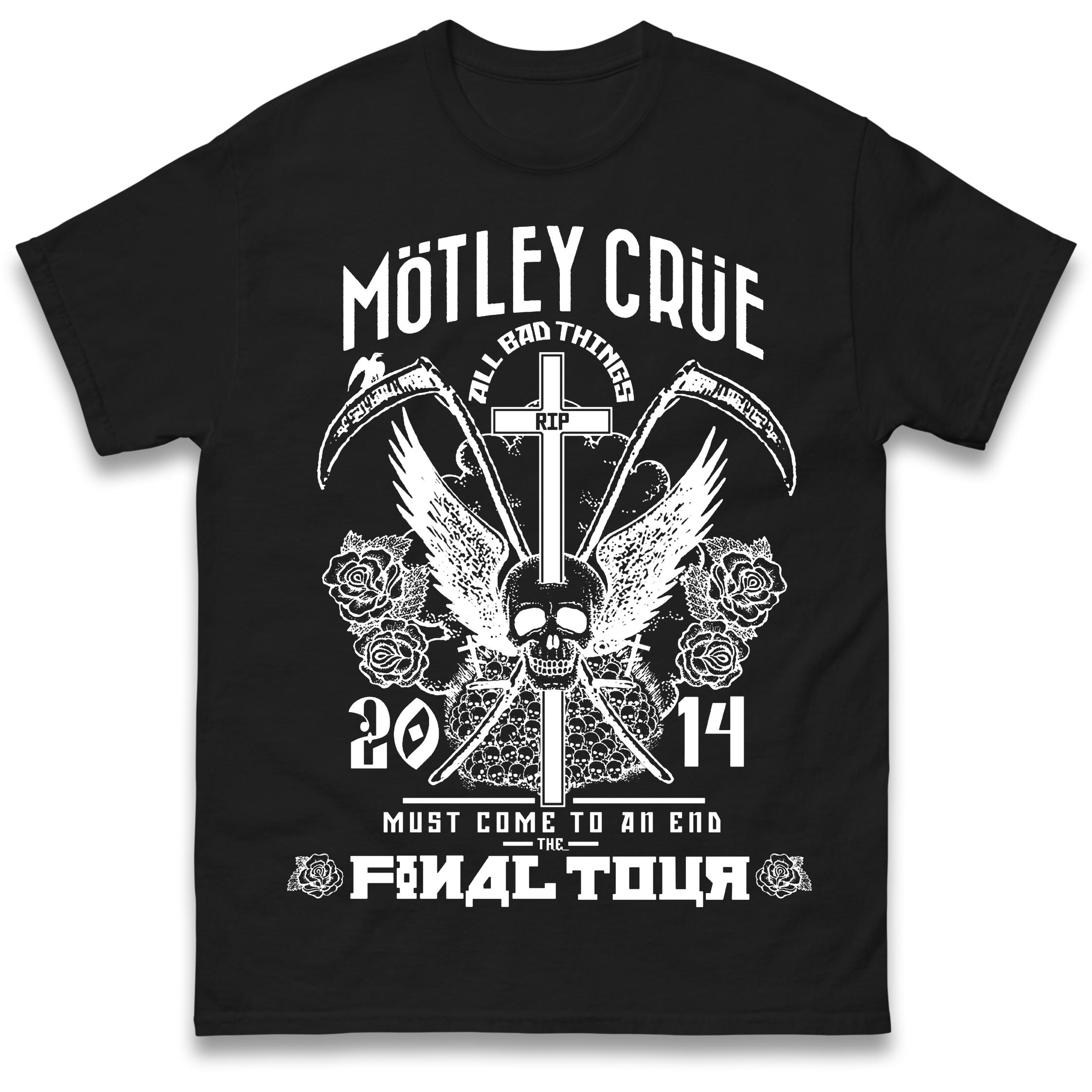 Motley Crue T-Shirt Tshirt Mens Womens Tops Unisex Tees 100% Cotton 4XL