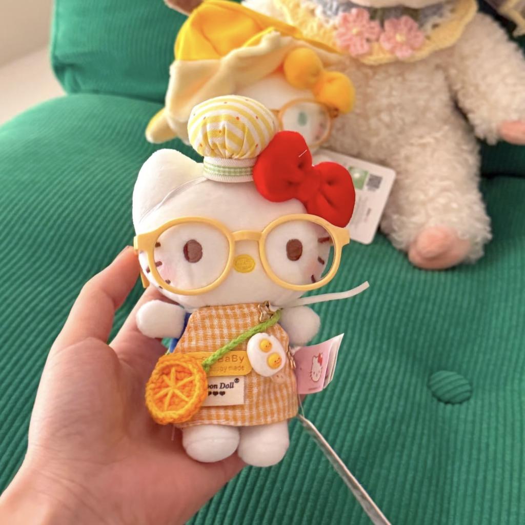 Hello Kitty Sanrio Plush Pendant Keychain Animal Toy Kawaii Kitten Stuffed Car Bag Decor Doll Birthday Exquisite Gifts For Girl