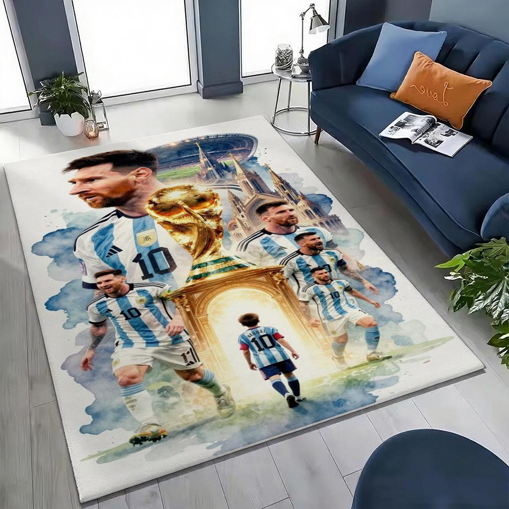 Messi Champion Carpet Floor Mats Printing Art Office Chair Cushion Bathroom Mat
