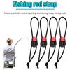1/4pcs Elastic Fishing Rod Tie Strap Stretch Fishing Pole Tie Down Band Leash Organizer Outdoor Fish Tackle Tool Gear