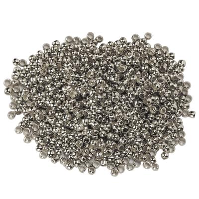 500 Stück Quetschperlen, rund, Abstandshalter, lose Stopper, Terminatoren, Tipps für Halskette, Armband, Placage de