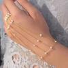 [Fanzhu Weeping Silk] Imitation Pearl Tassel Bracelet Ring Integrated New High-value Niche Design Bracelet Women