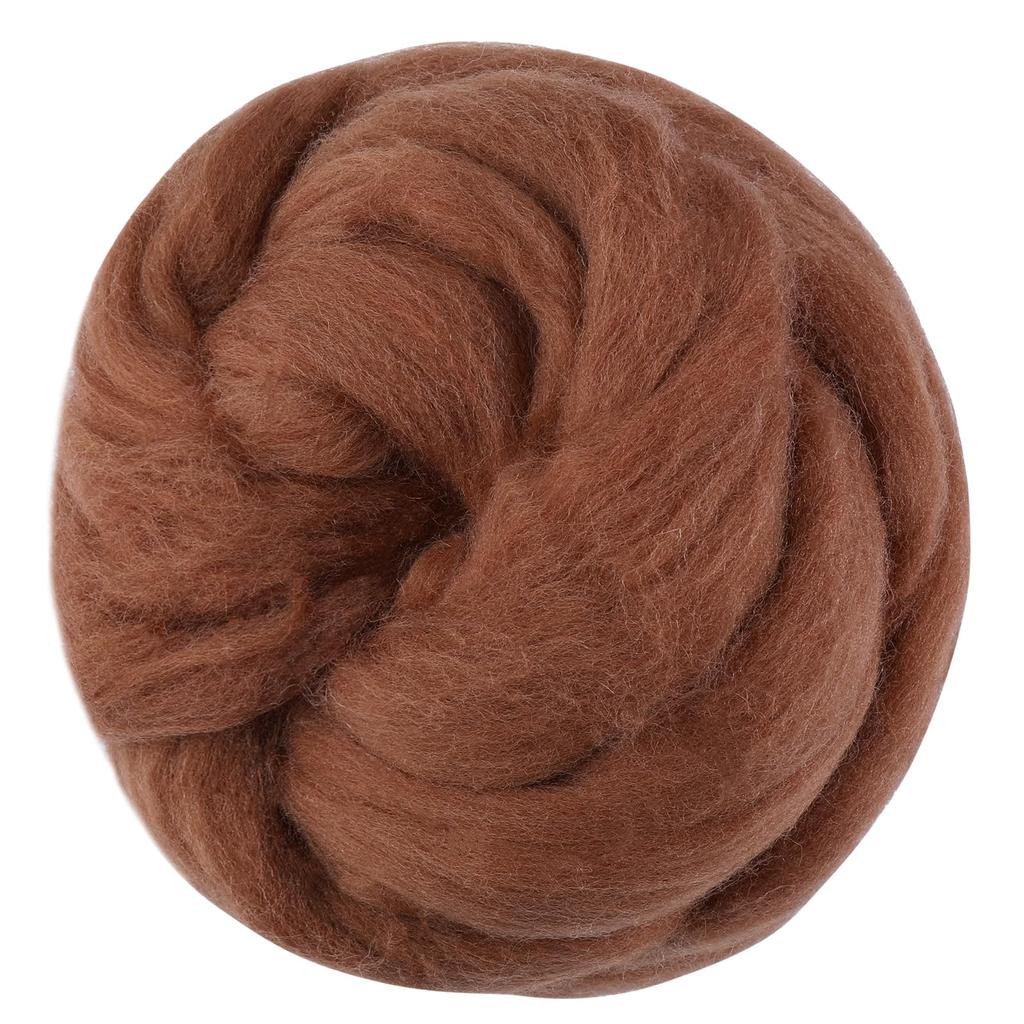 Fenrry 100g Yün Roving İplik Elyaf Roving Yün Üstü Yün Keçe Malzemeleri Saf Yün Kalın İplik Eğirme Kendin Yap El Eğirmesi için