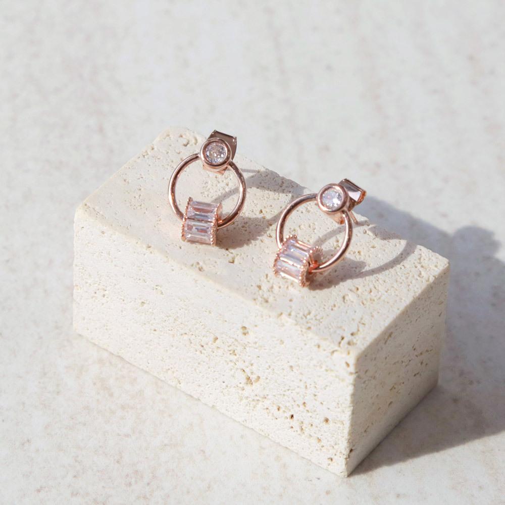 Dieuamour 14K Gold Pin Karina Mini Earrings