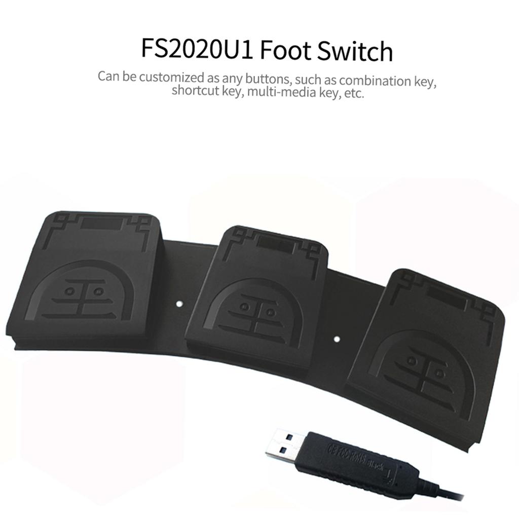 FS2020U1 USB Foot   Control Key Customized Computer Keyboard Action Pedal for   Devices Instruments Computers