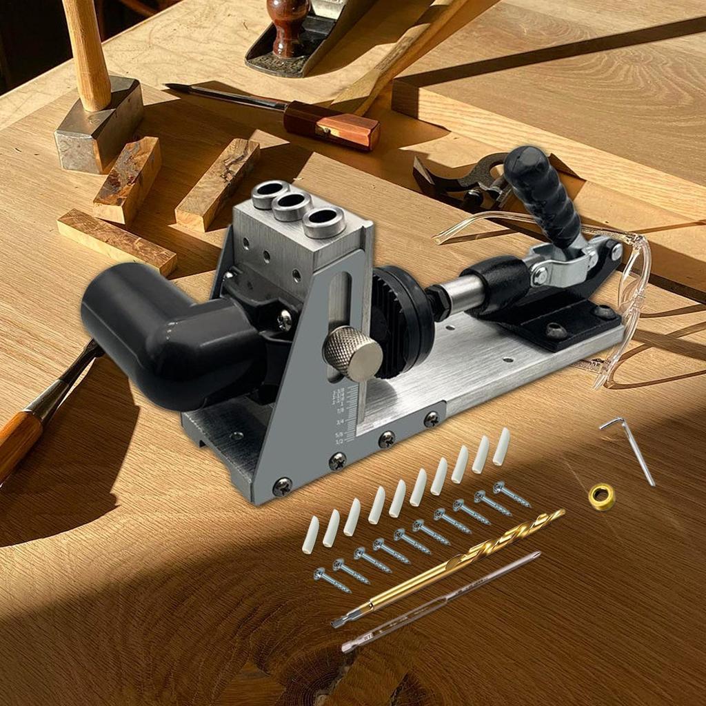 Portable Drill Guide Carpenter Hole Locator Precision Portable Punch Locator For Home Improvement Kitchen Cabinet Furniture