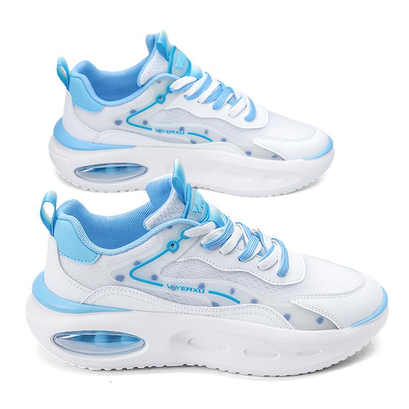 

2024 summer men s shoes air cushion casual sports running shoes light and transparent fish silk fashion trendy platform couple shoes 44
