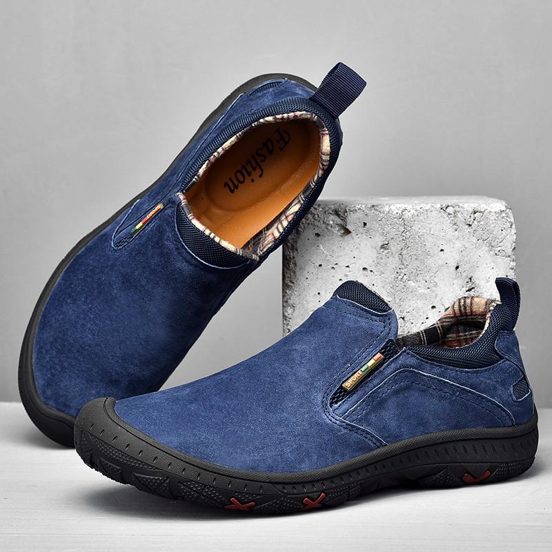 Mens Shoes 2022 Fashion Outdoor Shoes Moccasins Man Loafers Casual High Quality Suede Comfy Slip On Climbing Shoe Big Size 38-47