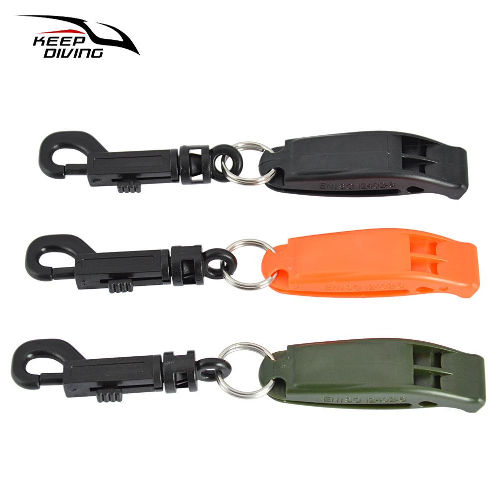 Dual-Frequency Lifesaving Whistle with Hook, Multi-functional Outdoor Emergency Survival Tool KS-923B