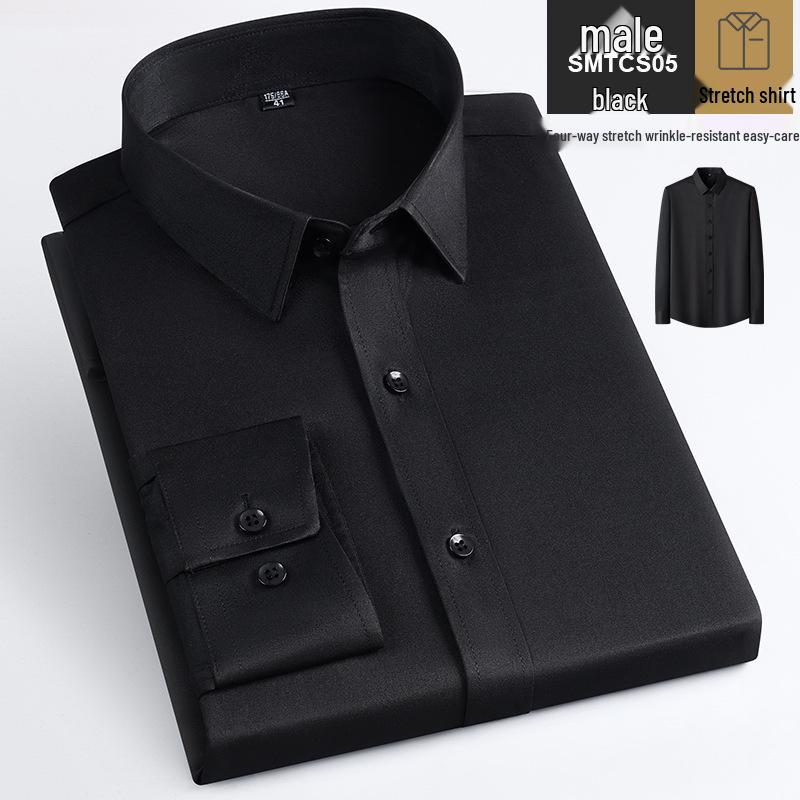 

Men s Light Blue Slim Fit Stretch Long Sleeve Shirt - Business Casual Summer Wear M чёрный