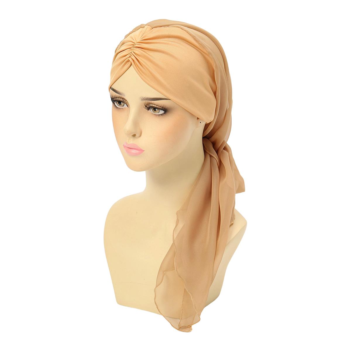 

Новый женский мусульманский тюрбан хиджаб шапка для химиотерапии при раке однотонная шапочка покрытие для волос платок на голову эластичная бандана предварительно завязанный головной убор