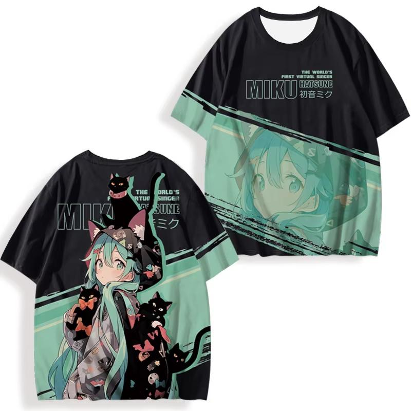 Hatsune Miku 3D Printed Women's Short Sleeve Tee Summer Casual Cute Men's Sport Tops Hot Anime Fans T-shirt Unisex Tops Y2K 2025