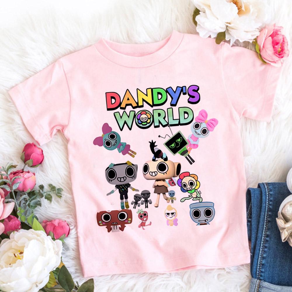 Dandys World T Shirt Kids Father Mother Fashion Casual Cartoon T-Shirts Men Teen Boys Loose O-Neck Short Sleeve Summer Clothes