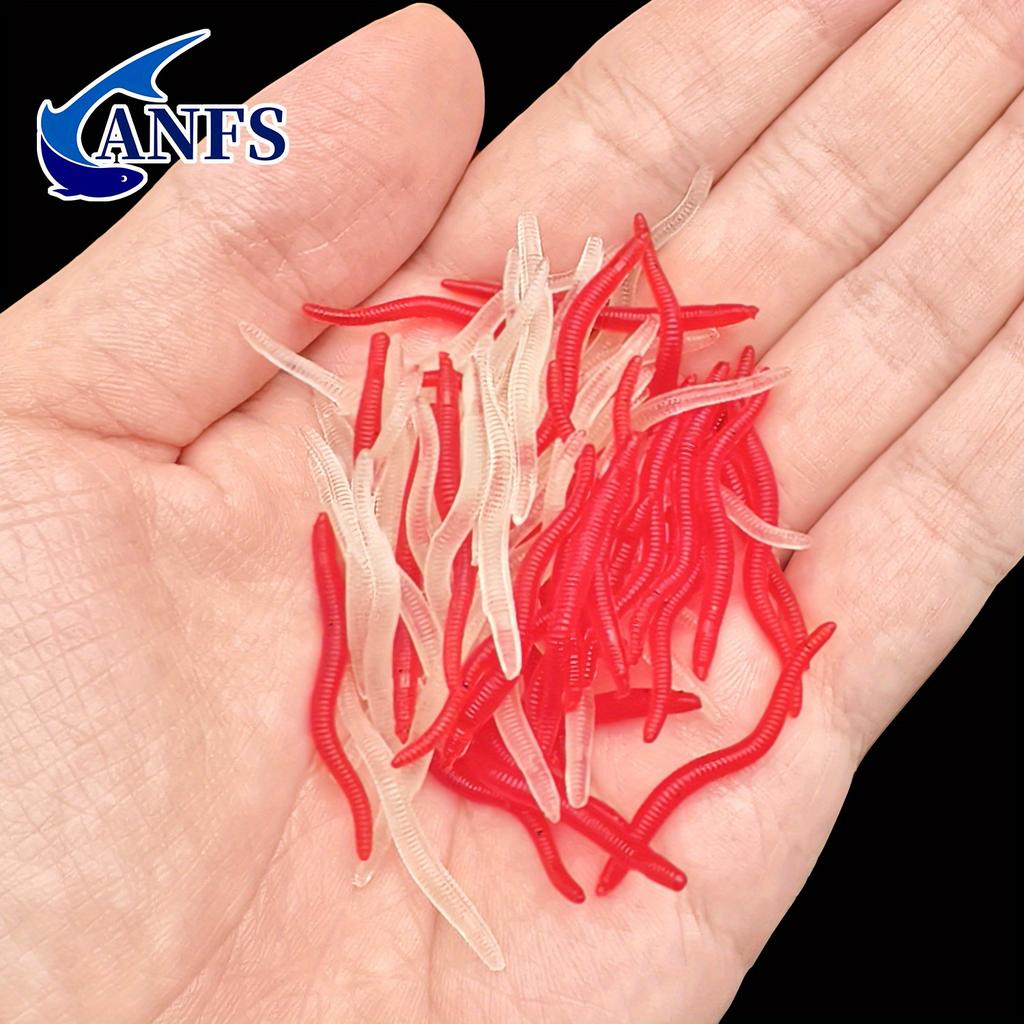 150pcs Bionic Earthworm Fishing Lures Realistic Soft Lure Set Fishing Bait for Freshwater & Saltwater Isca Artificial