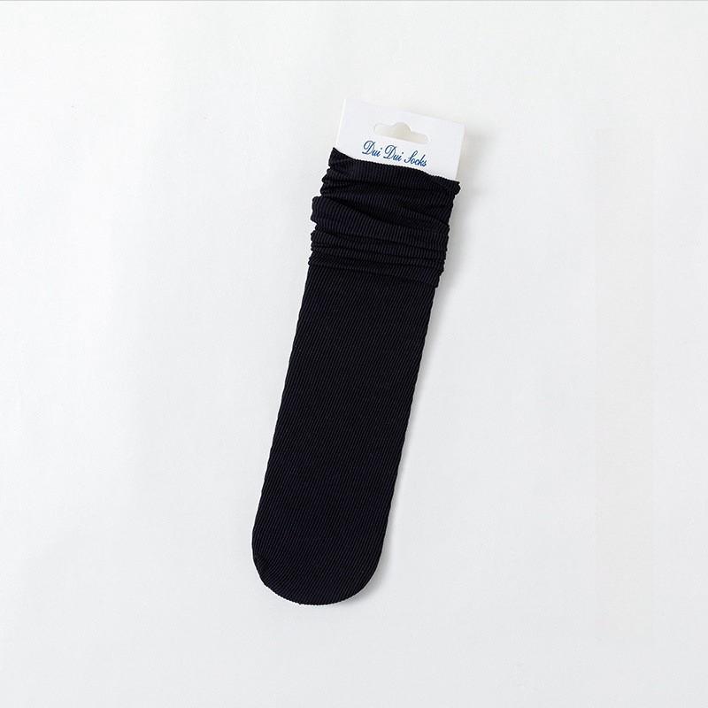 Mid-calf Pile Stockings for Women, Spring and Summer, Cool and Breathable, Cold Ice Stockings, Boneless, High-elasticity, White Ice Silk Stockings