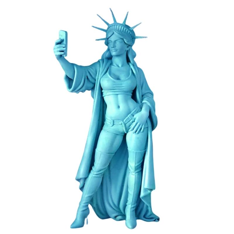 250th Anniversary Liberties Statue Selfie Art Piece Figure Historical Symbol Contemporary American History Ornament 8cm зелёный