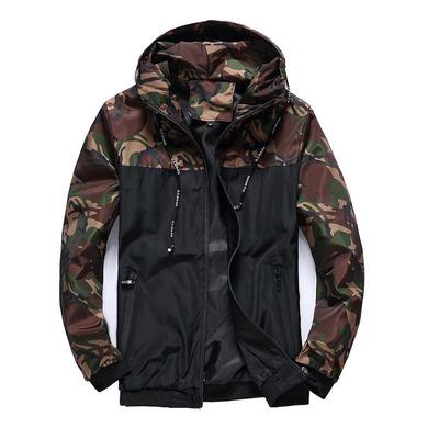 YFFUSHI Spring New Style Mens Hooded Camo Jacket Casual Full Camo Print Puffer Jacket Jetzt bestellen unter: mode